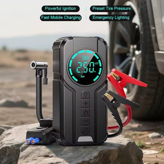 Arrancador Para Vehiculos y Compresor 4 en 1 para Emergencias!